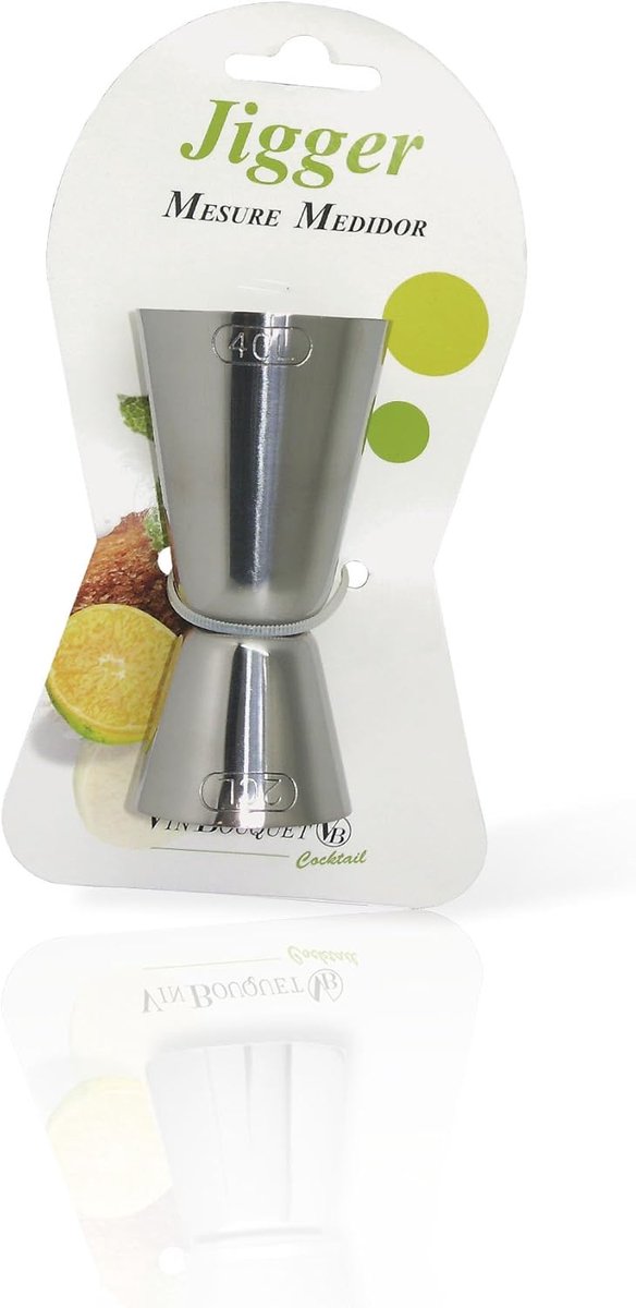 SnelShoppen - RVS Jigger 50/25 ml - Perfecte Maatbeker voor Cocktails en Drankjes - Duurzaam Staal - Ideaal voor Feesten, Keuken en Bar - Eenvoudig in
