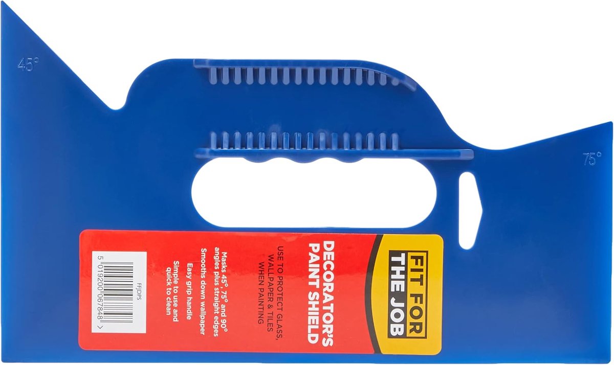SnelShoppen - Fit For The Job Verf Bescherming 250 mm - Ideaal voor Ramen, Muren, Vloeren, Plinten en Tegels - Gemakkelijk en Tijdsbesparend, Voor Per