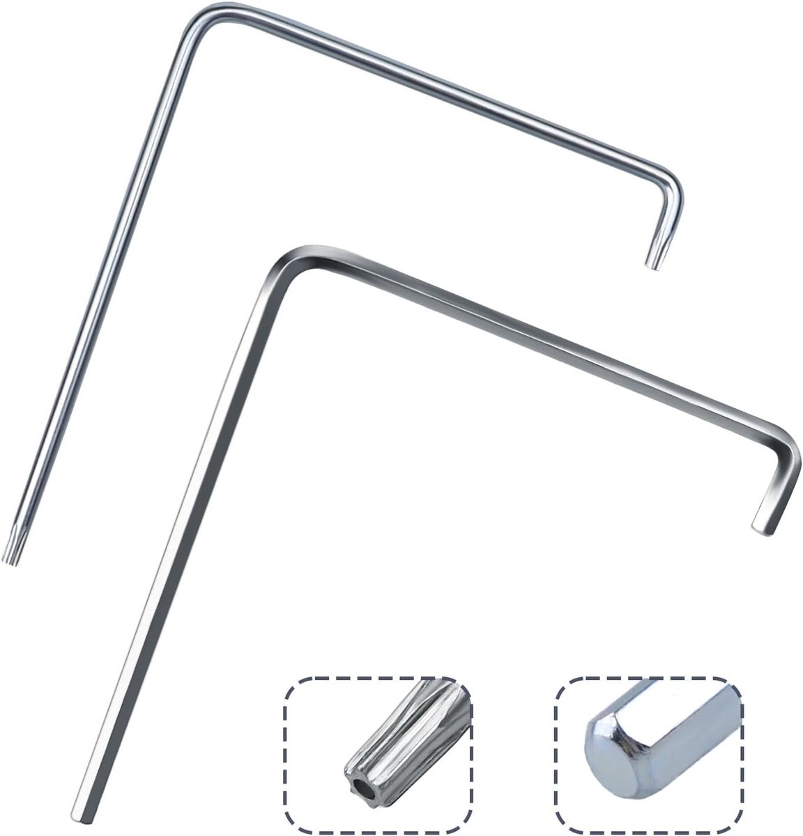 SnelShoppen - Window adjustment tool 2-piece set - Allen key 4 mm & Torx T15 (TX15) - Precisie gereedschap voor raamfittingen en deurhengsels