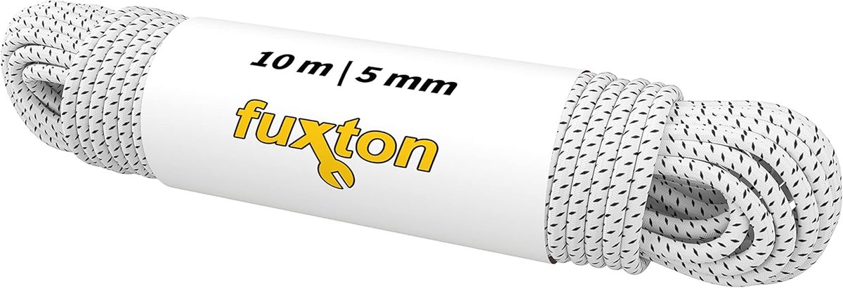 SnelShoppen - Elastische Touw 5 mm 10 m Zwart-Wit - Ideaal voor Tarpaulins, Camping, Boot, Aanbiedingen, Robuust en Duurzaam