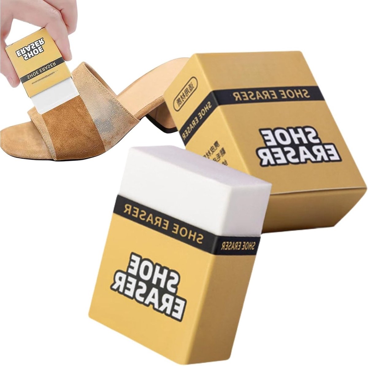 Rubber schoonmaker, gum spons, suede en crepe schoenenborstel, schuurrubber voor het reinigen van schoenen en leren accessoires