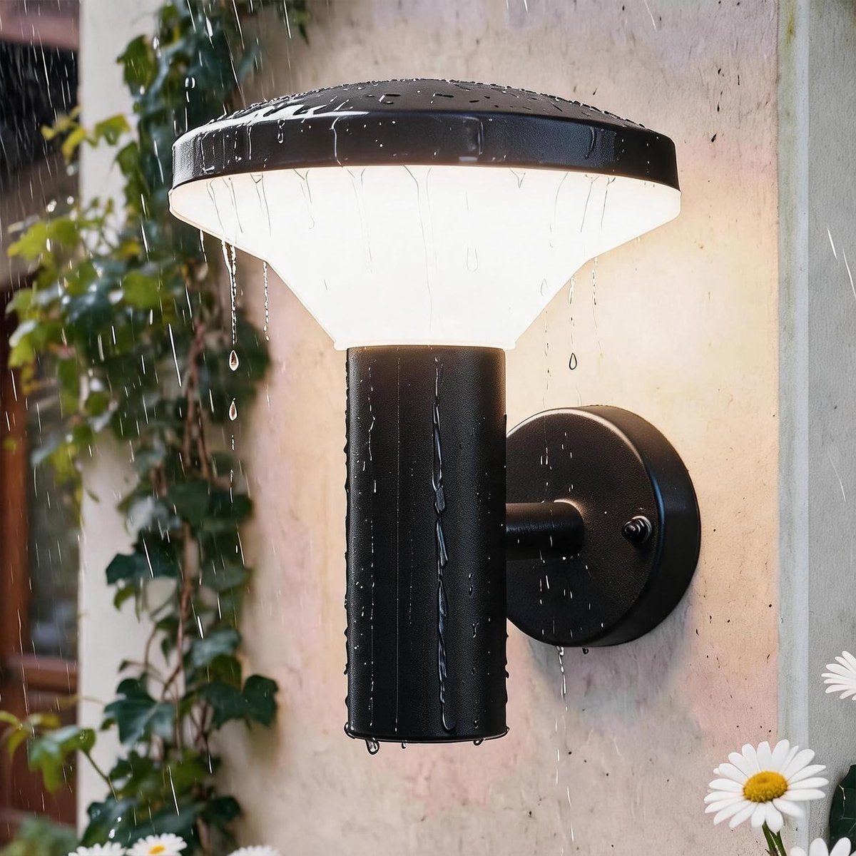 Buitenverlichting LED Wandlamp Zwart Roestvrij Staal Weerbestendig 3000K Warm Wit voor Ter