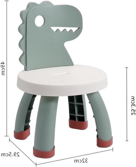 Ergonomische Kinderstoel voor Peuters - Kinderdino Design, Licht en Duurzaam, Antislip Opstapkruk voor Binnen en Buiten, Geschikt voor Jongens en Meisjes vanaf 2 jaar van Merkloos — afbeelding 2