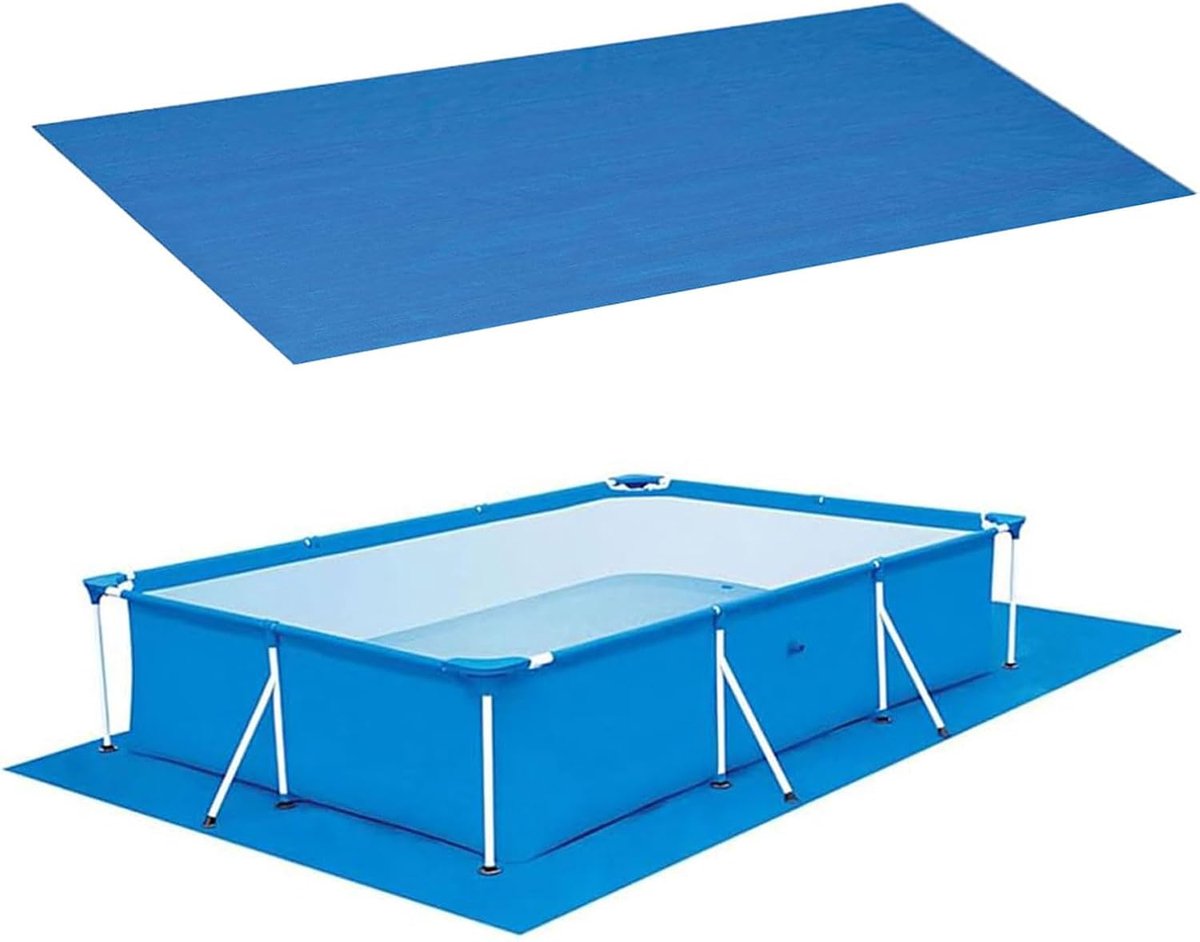 SnelShoppen - Rectangular Pool Ground Cloth 460x230cm - Blauw Waterdichte Grondbescherming voor Opblaasbare Zwembaden - Duurzaam en Vouwbaar Beschermd