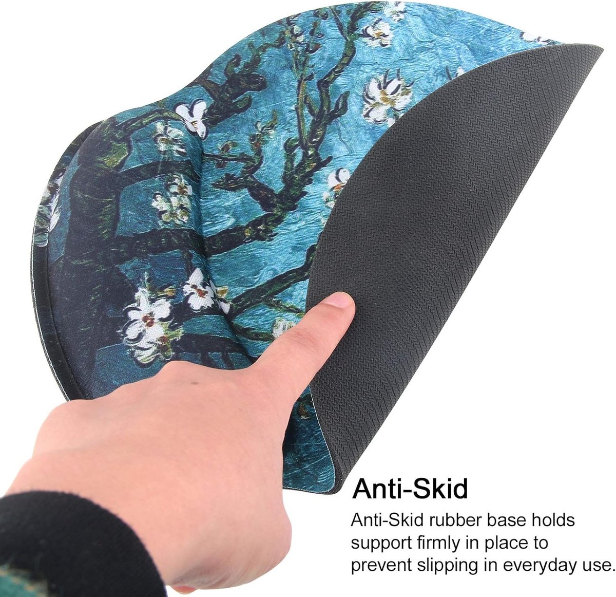 SnelShoppen - Ergonomische Muismat met Polssteun en Handsteun, Gaming Muismat voor Computer en Laptop, Anti-Peesschedeproblemen, Zwart, 19 x 23 cm