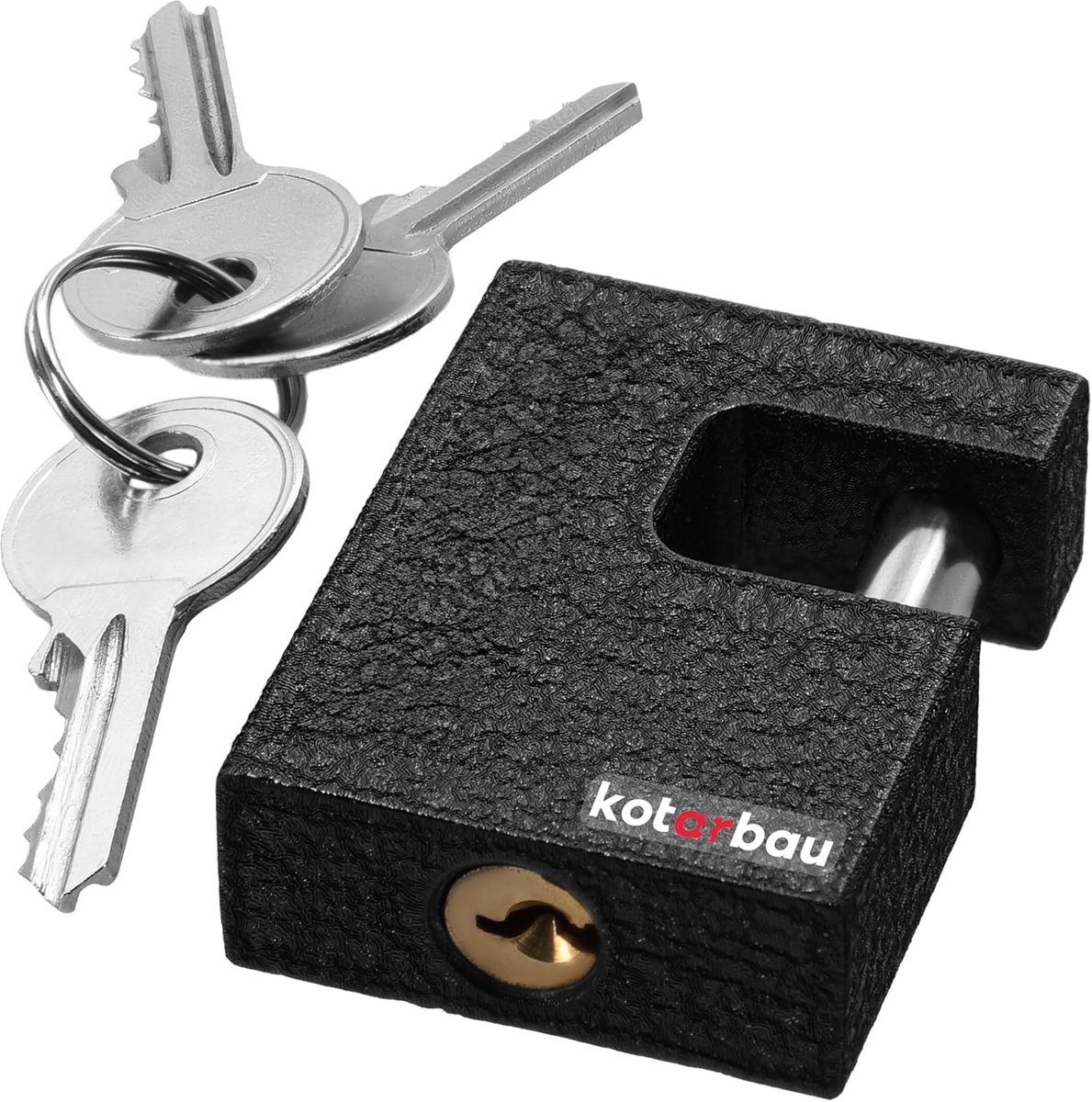 SnelShoppen - Cast Iron Padlock 50mm - Monoblock Hangslot met Hardened Steel Bolts - Inbraakbeveiliging - Zwart - Duurzaam en Sterk voor Tuin, Garage,