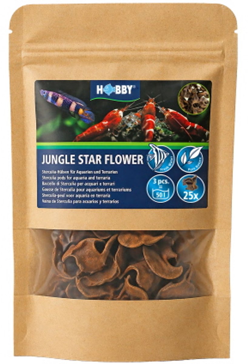 Hobby Jungle Star Flowers – Natuurlijke Sterbloemen voor Garnalen, Betta's en Aquaria – Waterverbeteraar & Schuilplaats