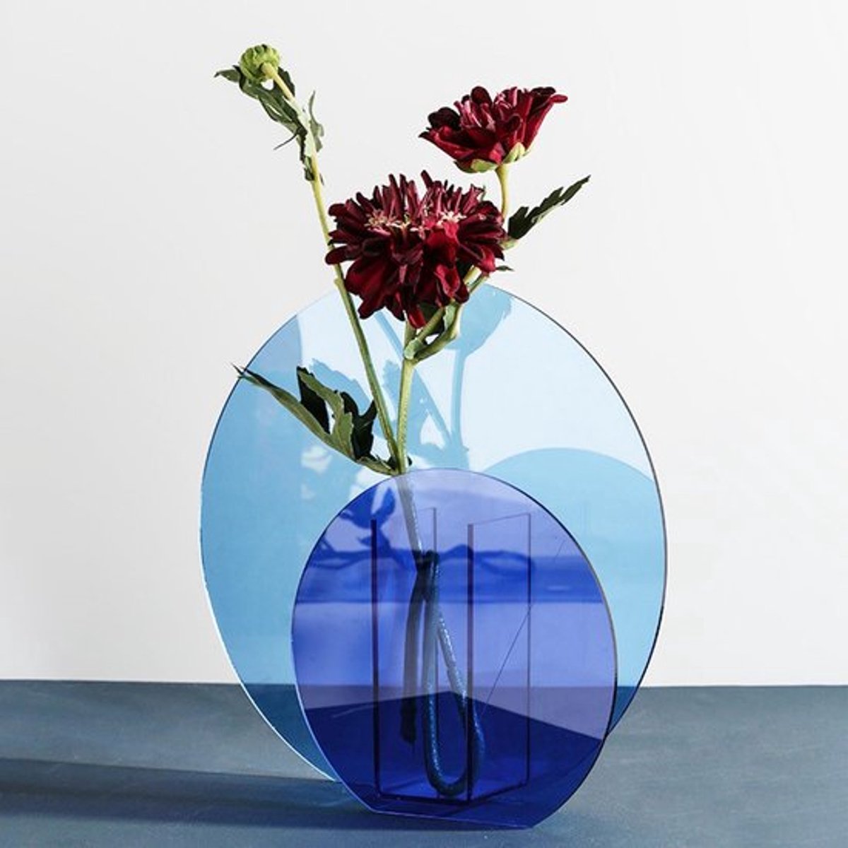 Bloemenvaas Geometrisch Ontwerp - Acryl Vaas - Decoratieve Vazen - Stabiele Plaatsing - Duurzaam Materiaal - Voor Woonkamer Decor - Decoratievaas