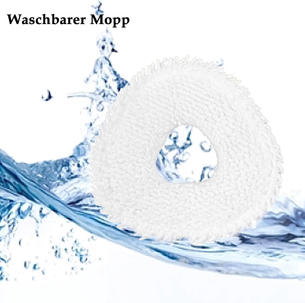 SnelShoppen - Set van 6 Schoonmaakdoekjes voor Robotstofzuiger, Microvezel Wispads, Wasbare Wisdoeken, Reserveonderdeel voor Houten Vloeren en Tegels