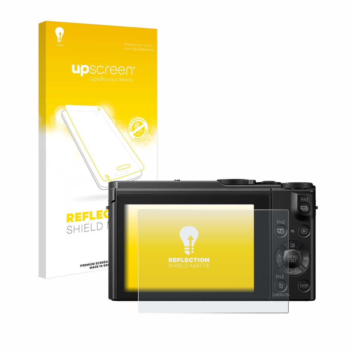 upscreen - Screenprotector voor Panasonic Lumix DMC-LX15 - Folie Beschermfolie anti glare matte