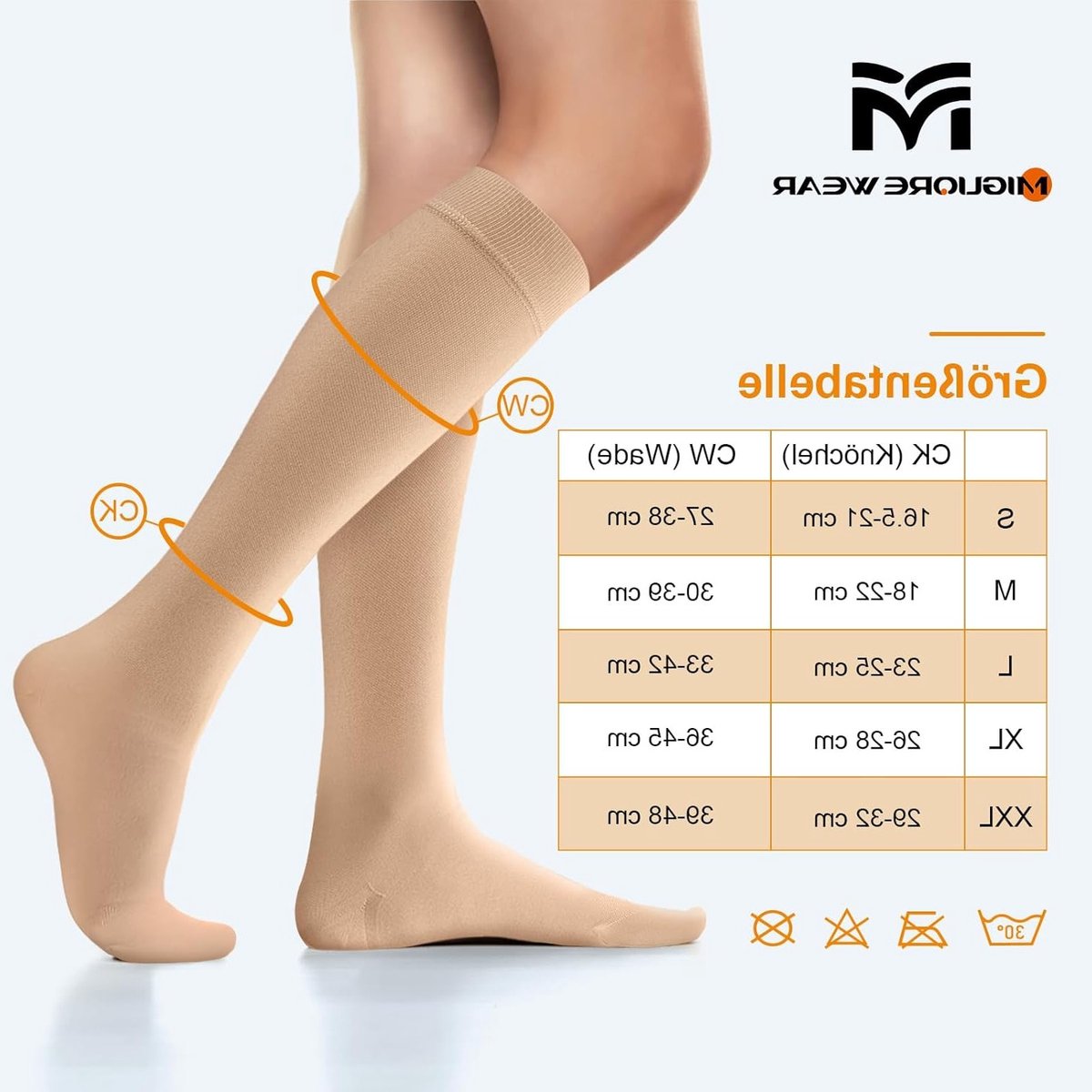 Compressiekousen voor Mannen en Vrouwen, 20-30 mmHg, Medische Steunkousen voor Vlucht, Trombose en Spataderen, Voorkom Oedeem en Verbeter Bloedcirculatie