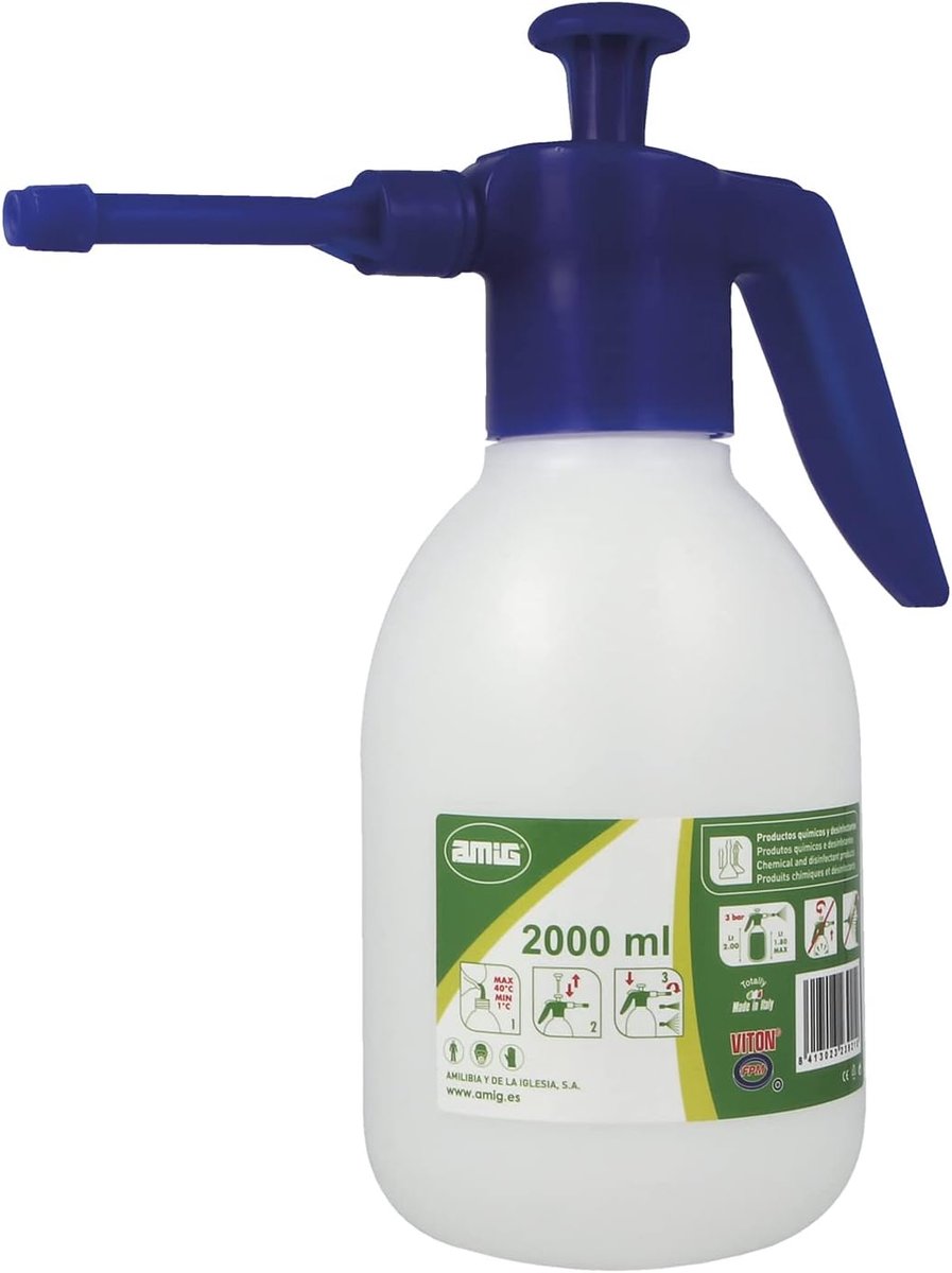 SnelShoppen - Hand Sprayfles 2L - Verstelbare Spuitkop - Rvs AISI 316 - Perfect voor Tuin, Horticultuur en Schoonmaak - Spuitfles voor Chemische Vloei