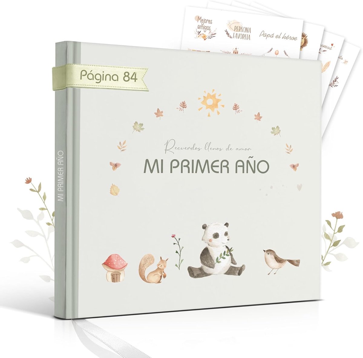 SnelShoppen - Baby Photo Album Eekhoorn - Schattig Babyboek voor Foto's en Herinneringen - Ideaal Kraamcadeau - Hoogwaardige Kwaliteit - 30 Pagina's -