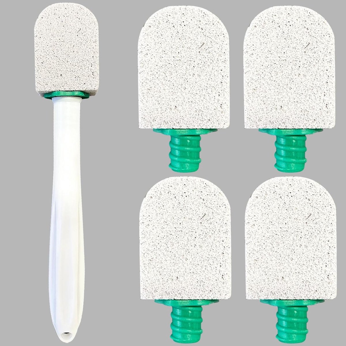 5-delige Pumice Stone Set voor Toiletreiniging met Handvat, Ideaal voor Badkamer, Keuken en Zwembad, Verwijdert Diepe Vlekken en Kalkaanslag