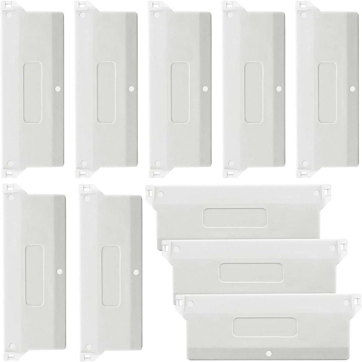 SnelShoppen - 10x Slat Curtains Gewichtsplaten voor Verticale Jaloezieën - 127 mm Witte Lamellen Gewichten - Duurzaam Kunststof voor Thuis en Kantoor