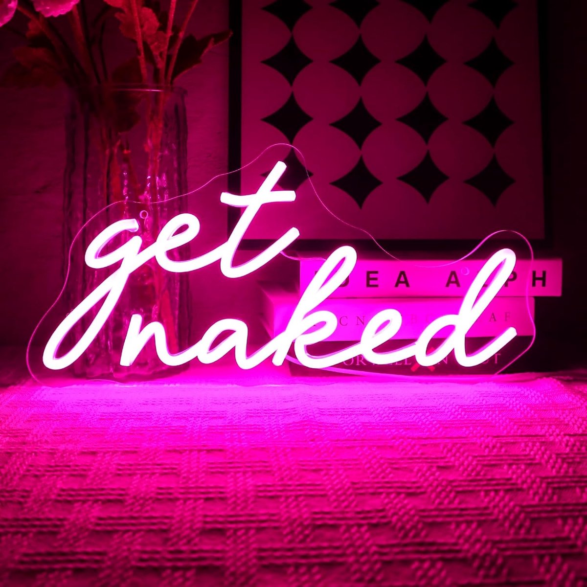 SnelShoppen - Wordword Nude Neon Light Sign - LED Neon Wanddecoratie voor Slaapkamer, Badkamer, Bar, Shop, Club, Pub, Salon - USB Neon Verlichting in
