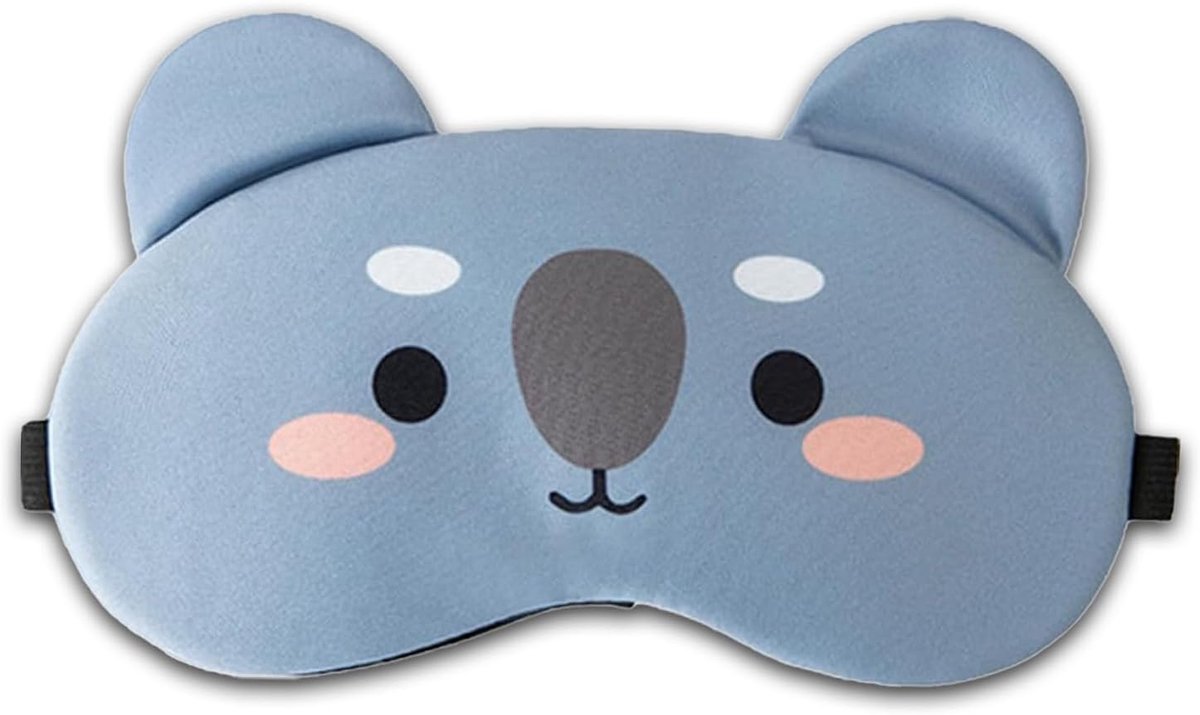 SnelShoppen - Grijze Koala Slaapmasker voor Kinderen - Schattige Dieren Slaapmasker - Zacht Polyester Melkzijde - Lichtdicht - Ideaal voor Feest, Reiz