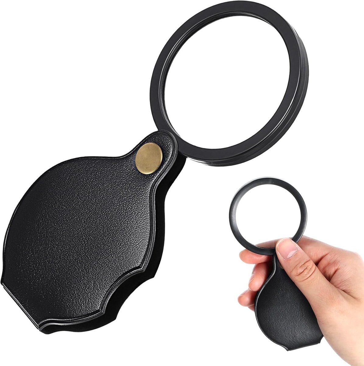 SnelShoppen - 20x Pocket Magnifier, Kleine Vouwbare Vergrootglas, Rotating en Opvouwbare Loep voor Senioren, Studenten, Lezen, Inspectie, Munten, Sier