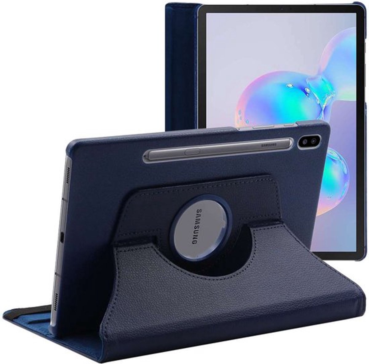 ebestStar - Hoes geschikt voor Samsung Galaxy Tab S6 10.5 T860/T865, Roterende Etui, Case, 360° Draaibaar hoesje, Donkerblauw
