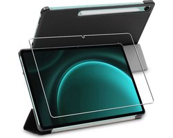 ebestStar - Hoes geschikt voor Samsung Galaxy Tab S9 FE X510N, 5G X516B, Slanke Design PU Lederen Etui, Automatische Slaap/Wake, SmartCase hoesje, Zwart + Gehard Glas