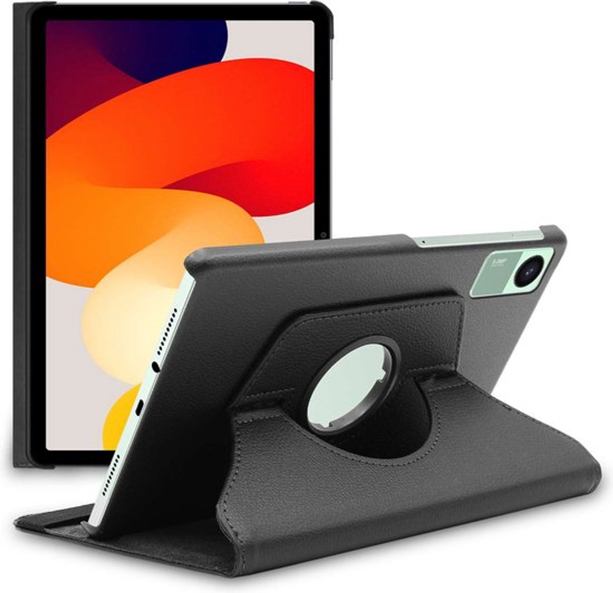 ebestStar - Hoes geschikt voor Xiaomi Redmi Pad SE, Roterende Etui, Case, 360° Draaibaar hoesje, Zwart