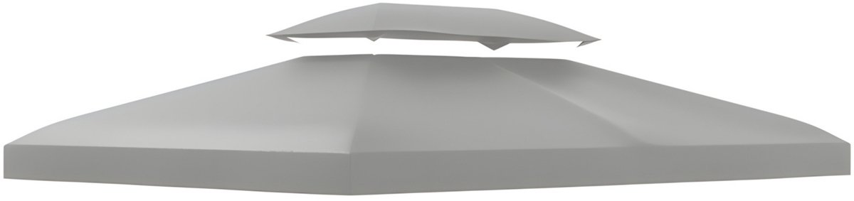 Vervangend Dak voor Tuinpaviljoen 3x4 m – Metalen Partytent Dak – Lichtgrijs