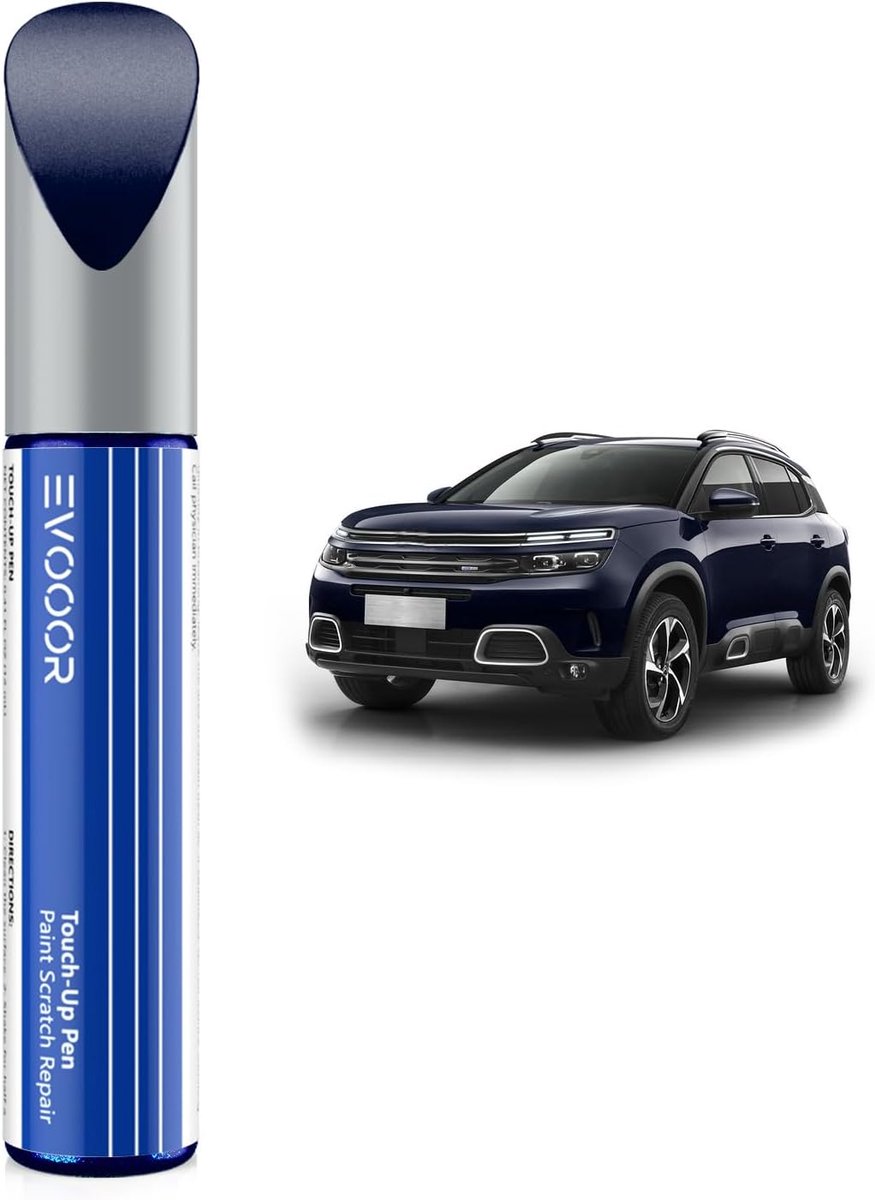 SnelShoppen - Blauwe Metallic Car Paint Pen voor Citroen, Kralen en Krassen Herstel, Snelle en Eenvoudige Reparatie Oplossing, Perfecte Kleurafstemmin