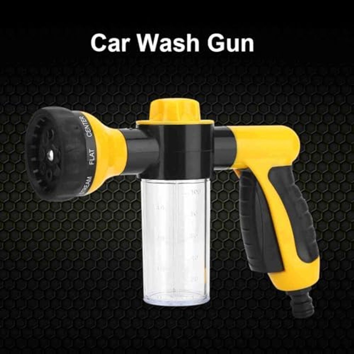 SnelShoppen - Foam Gun Hogedrukreiniger, Auto Was Gun, Geel, ABS Materiaal, 6M Spuitbereik, Ergonomisch, 8 Irrigatiepatronen