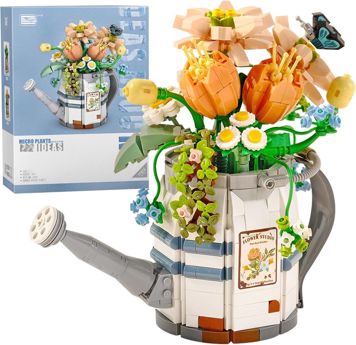 SnelShoppen - Mini Bouwset Bonsai Plant Model, 250 Stuk, Miniatuur Bloemen en Succulenten, Creatief Speelgoed voor Thuisdecoratie en Kinderen