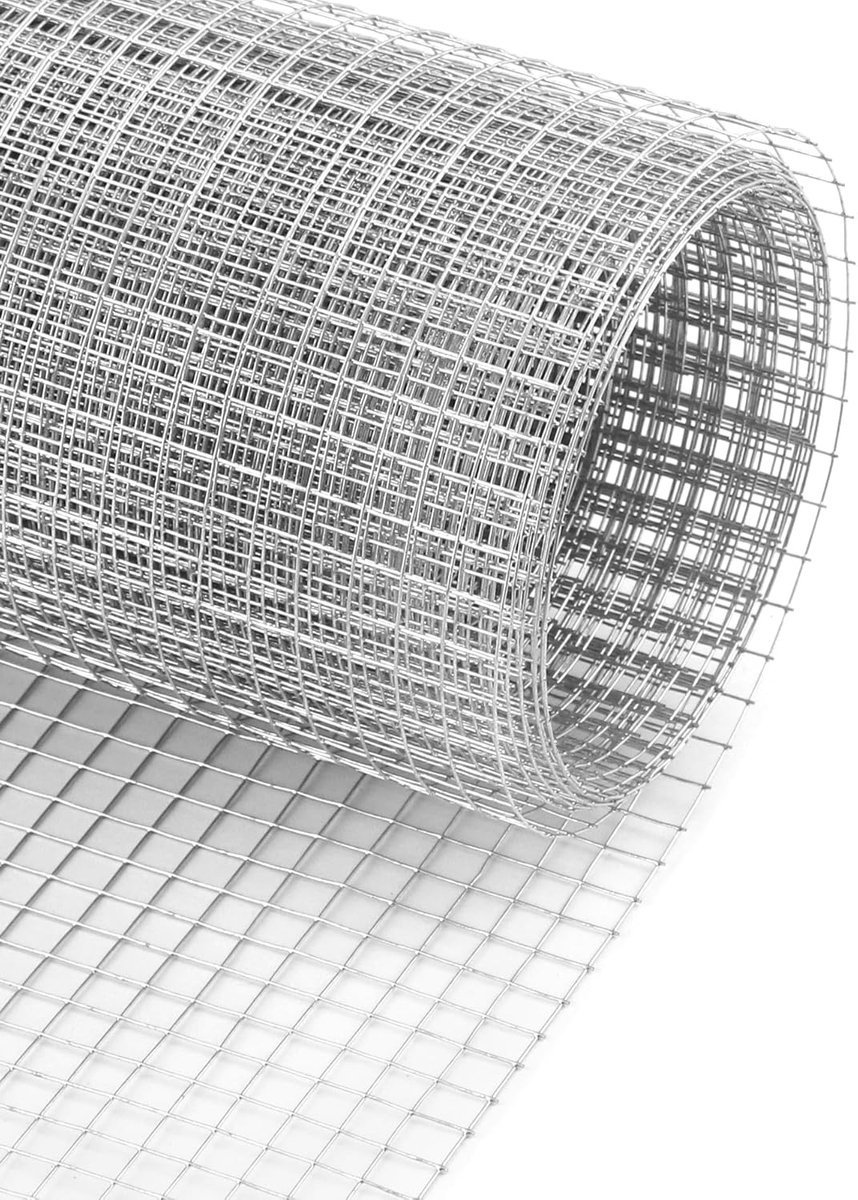 SnelShoppen - QWORK Draadgaas Metaal Roestvrij Staal 30 cm x 6 m - Fijn Mesh 0.5 mm Dikte - Perfect voor Tuin, Doe-Het-Zelf Projecten en Hobbymatig Ge