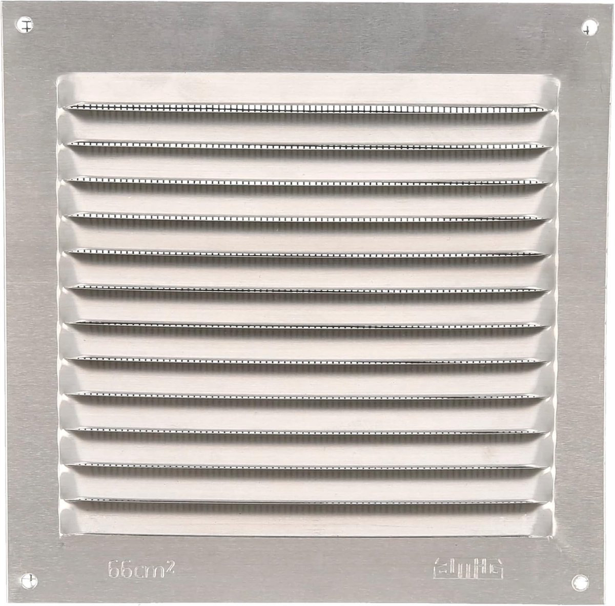 SnelShoppen - Ventilatierooster Aluminium met Muggennet - 150x150 mm - Ideaal voor Keuken en Badkamer - Zilver - Efficiënte Luchtcirculatie
