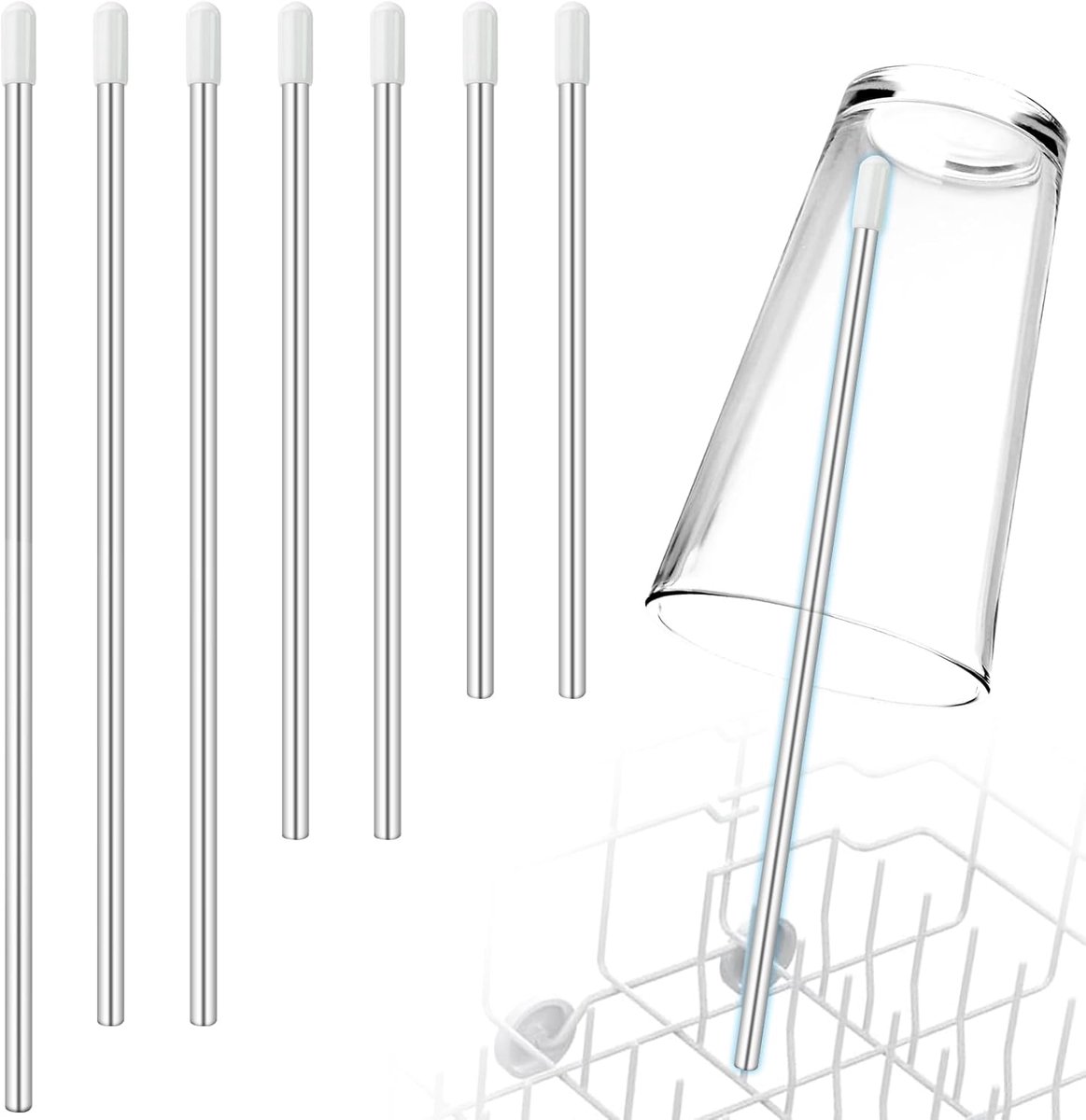 SnelShoppen 7 Stuks Vaatwasser Inzetflessen voor SodaStream Houders voor Flessen Geschikt voor Flashtypes met Silicium Ka
