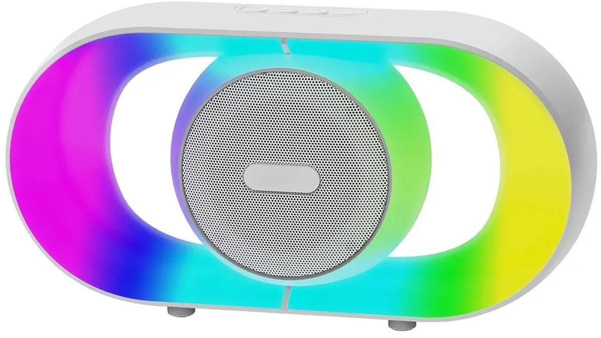 Draagbare Bluetooth-luidspreker, Geschikt voor gebruik buitenshuis, draadloos ontwerp, met LED-verlichting en FM-radio, stereogeluid, diepe bas, ondersteunt Bluetooth 5.4.