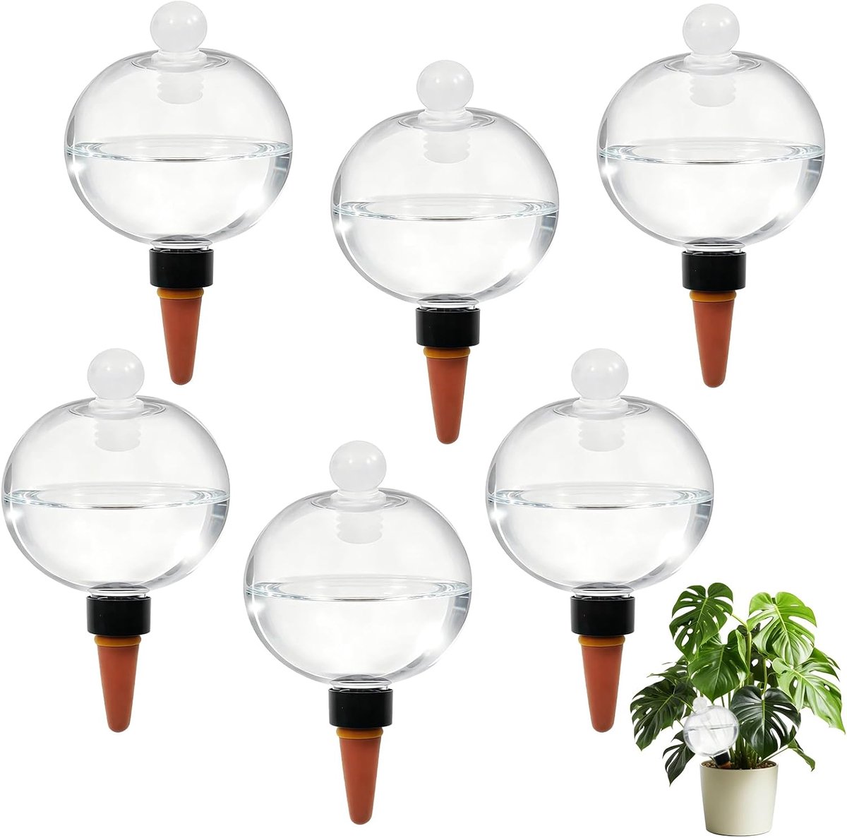 SnelShoppen - Bewateringsballen 500 ml Waterdispenser voor Planten, Automatische Plantenirrigatie voor Binnen en Buiten, Transparant Zelfbewateringssy