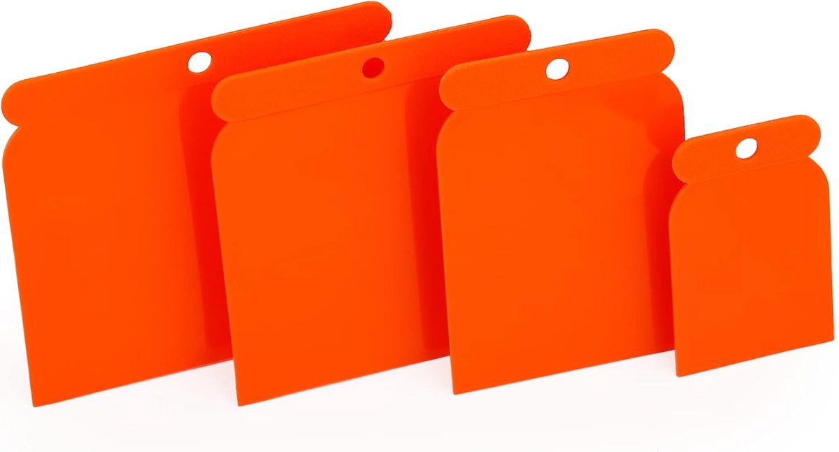 SnelShoppen - Mivos Japanse Plamuurset 4-delig - Flexibele en Zuurresistente Plamuur - Voor Glad en Gebogen Oppervlakken - 50 mm, 70 mm, 95 mm, 115 mm