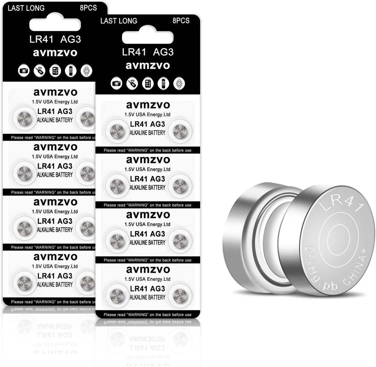 SnelShoppen - LR41 Knopcelbatterijen 1.5V - Alkaline AG3 Batterijen zonder Kwik - 16 Stuks - Lange Levensduur en Veilig - Ideaal voor Speelgoed, Horlo