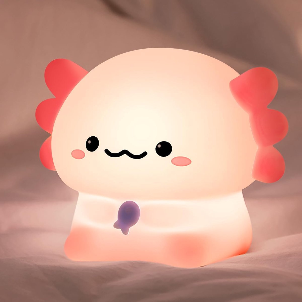 Axolotl Nachtlampje - Schattige Siliconen Axolotllamp Voor Kinderen - 3 Helderheidsniveaus En Timer Van 30 MinutenUSB Oplaadbare Nachtlamp - Nachtlampje Voor De Babykamer Babykamer
