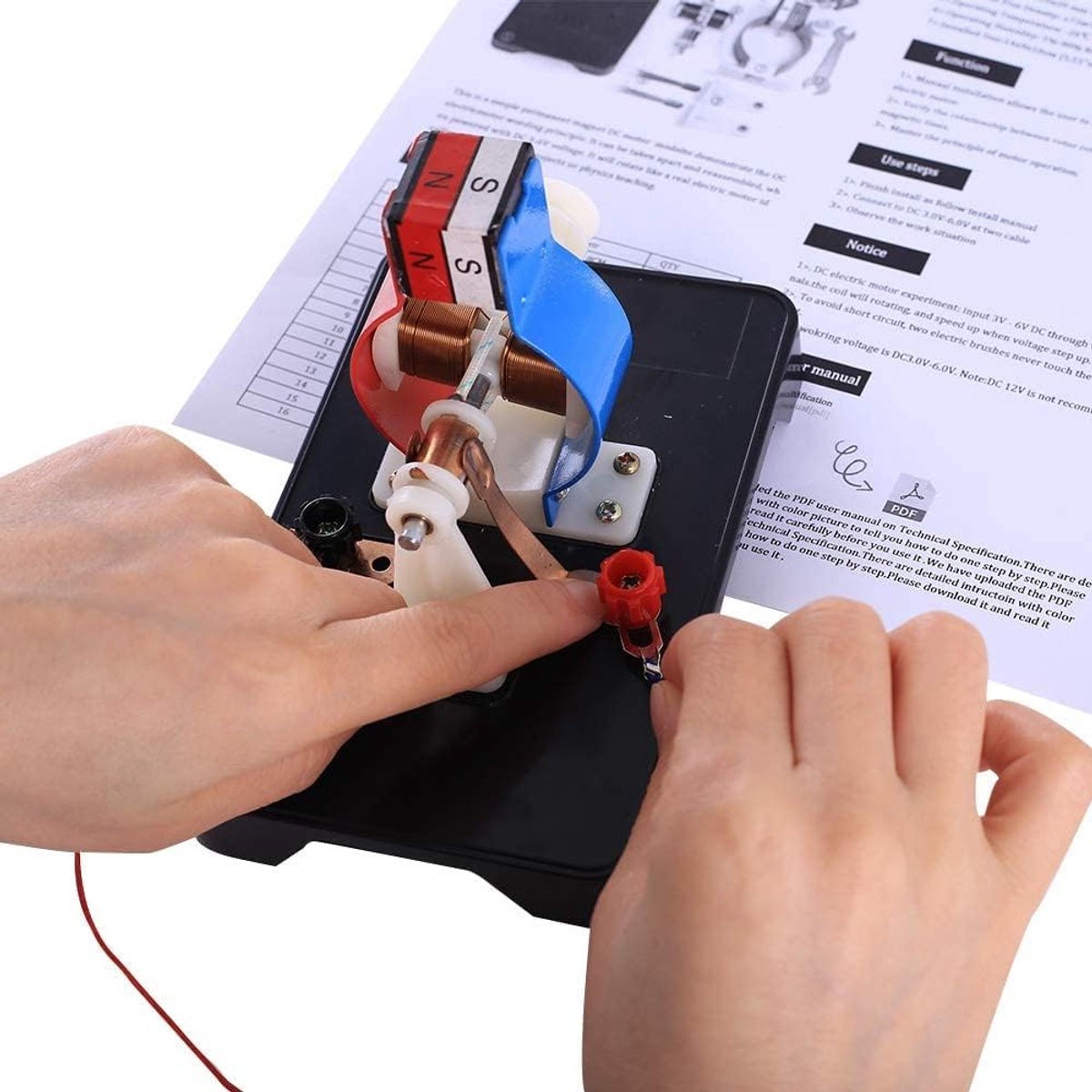 SnelShoppen - DIY Elektrische Motor Kit DC 3V 5V 6V - Eenvoudige Constructie Set voor STEM Projecten, Magnetische Wetenschap Kit voor Onderwijs en Hob