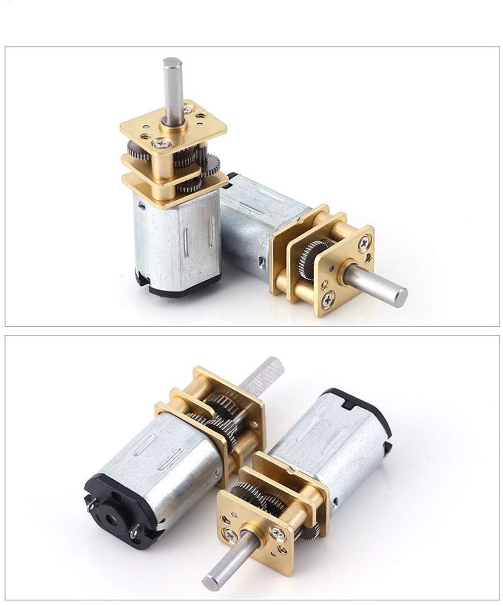 SnelShoppen - GA12-N20 Mini Gear Motor 6V 100RPM met Metalen Sprocket voor DIY Modelauto en Robotprojecten (2 stuks)