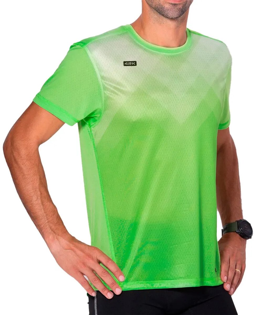 42k Running Motion T-shirt Met Korte Mouwen Groen XS