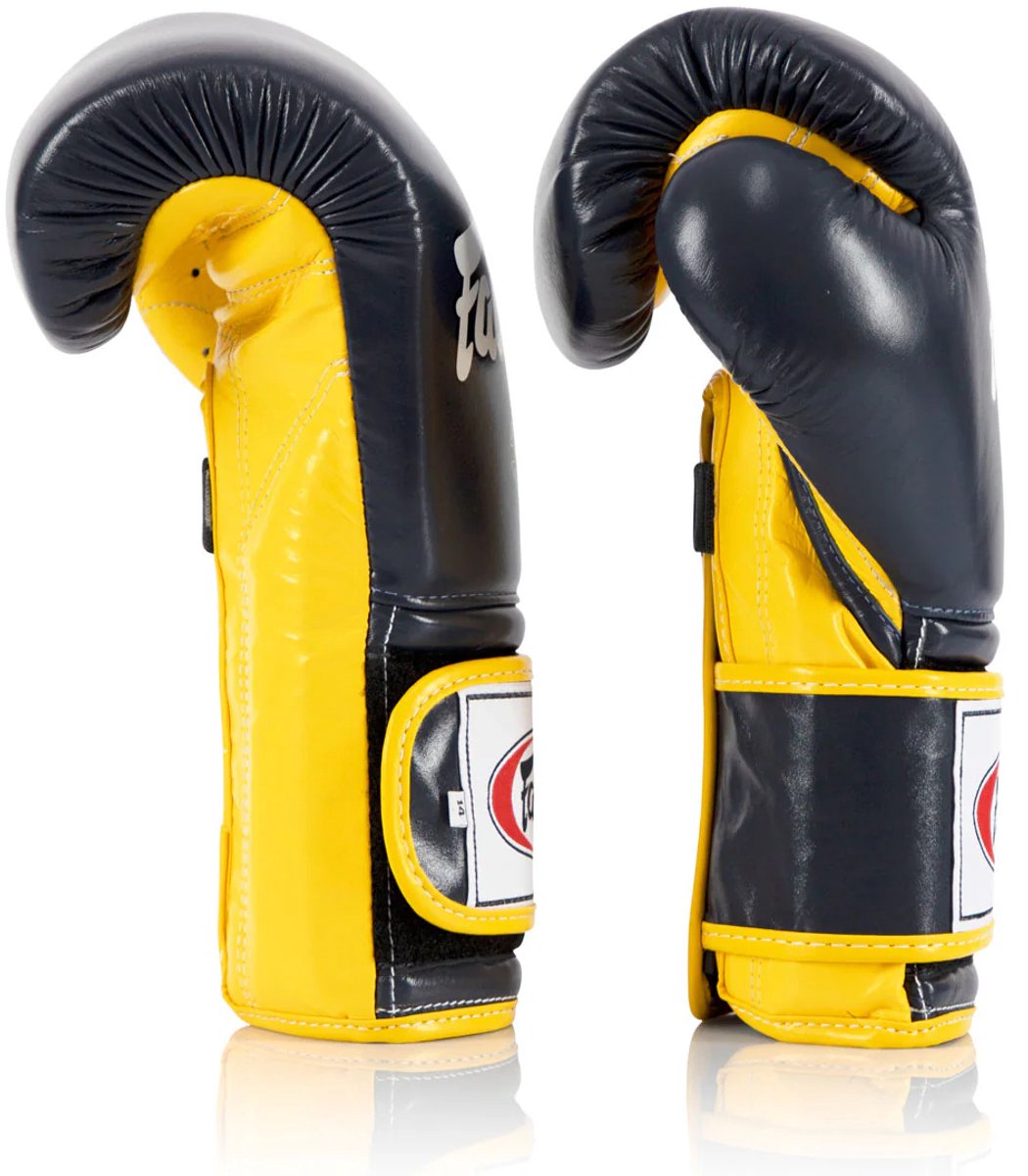 Fairtex BGV9 Heavy Hitter Bokshandschoenen – Mexican Style – Blauw/Geel – 14 oz