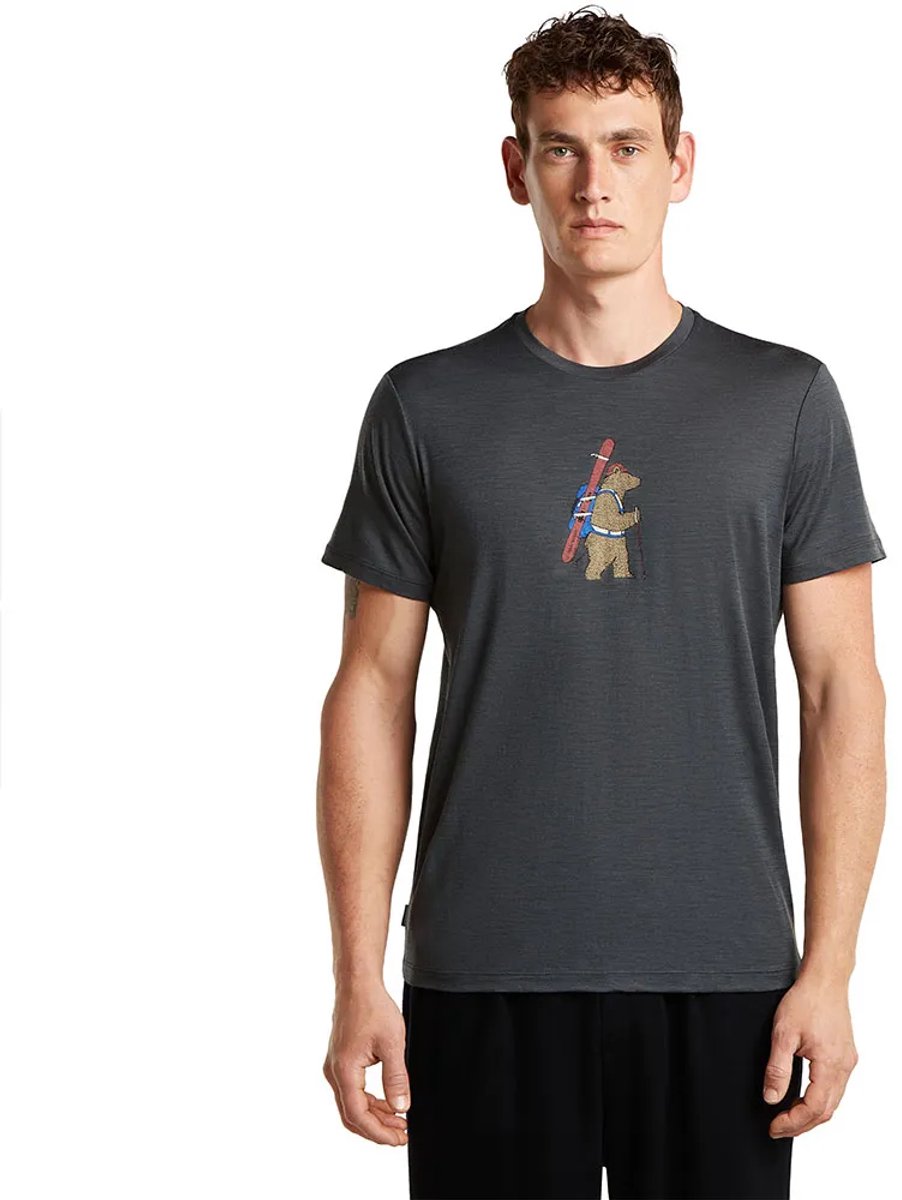 Icebreaker 150 Tech Lite Bear Tour T-shirt Met Korte Mouwen Grijs S Man