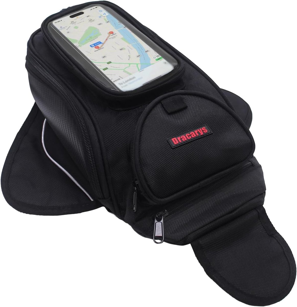 SnelShoppen - Dracarys Magnetische Motor Tanktas - Waterdichte Oxford Zwarte Motor Tas - Reis Outdoor Sport Bagage Sterke Magnetische Tas