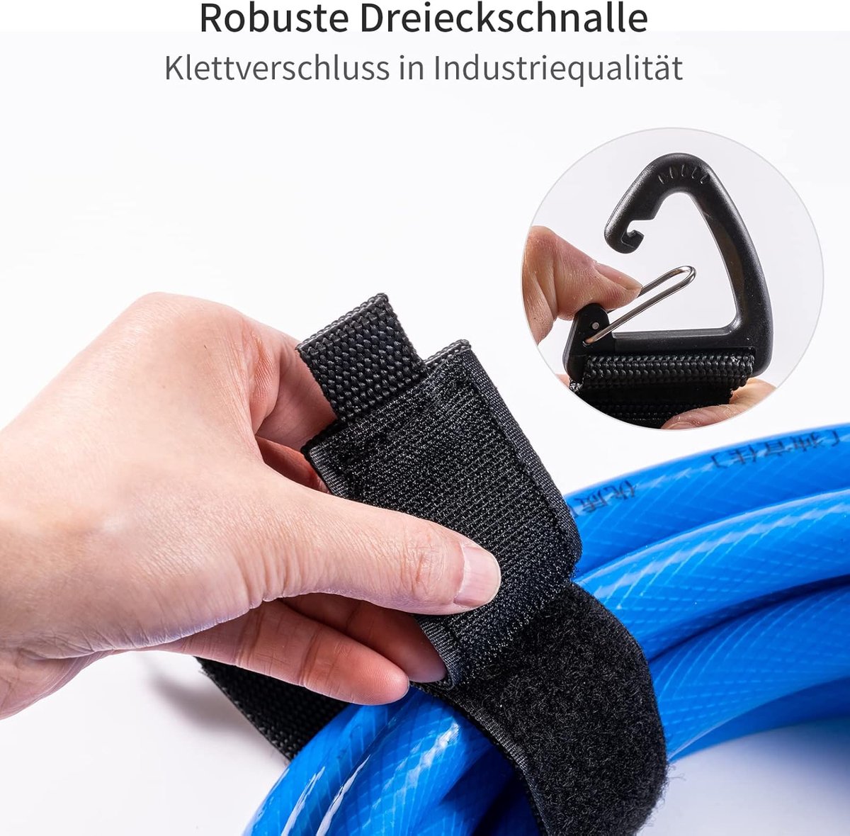 SnelShoppen - Extension Cord Organizer & Hanger - Kabelbinders Set voor het Opslaan van Kabels, Slangen, Draden, Touwen en Gereedschap - 2S, 2M, 2L -
