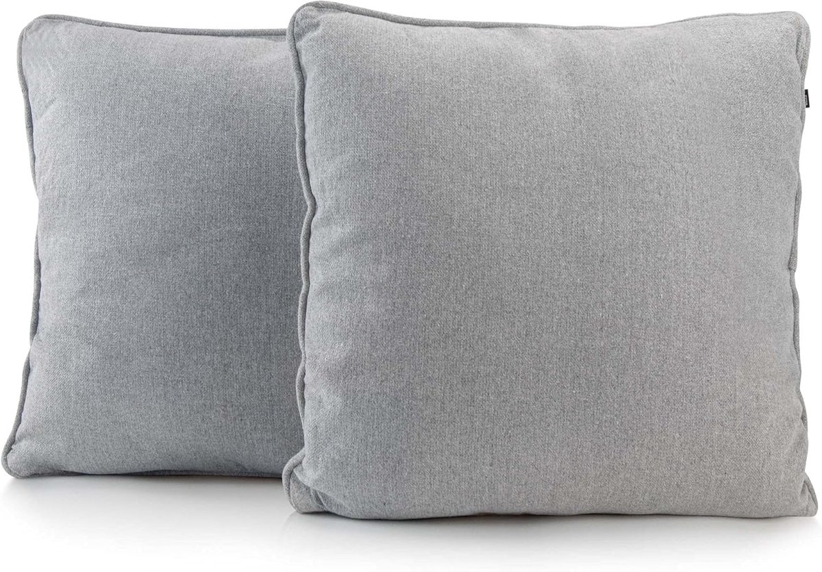 SnelShoppen - Set van 2 Kussens 40x40 cm - Zachte Decoratieve Kussens voor Bank - Goedgevuld met Vulling & Katoenen Hoes - Wasbaar - OEKO-TEX Gecertif