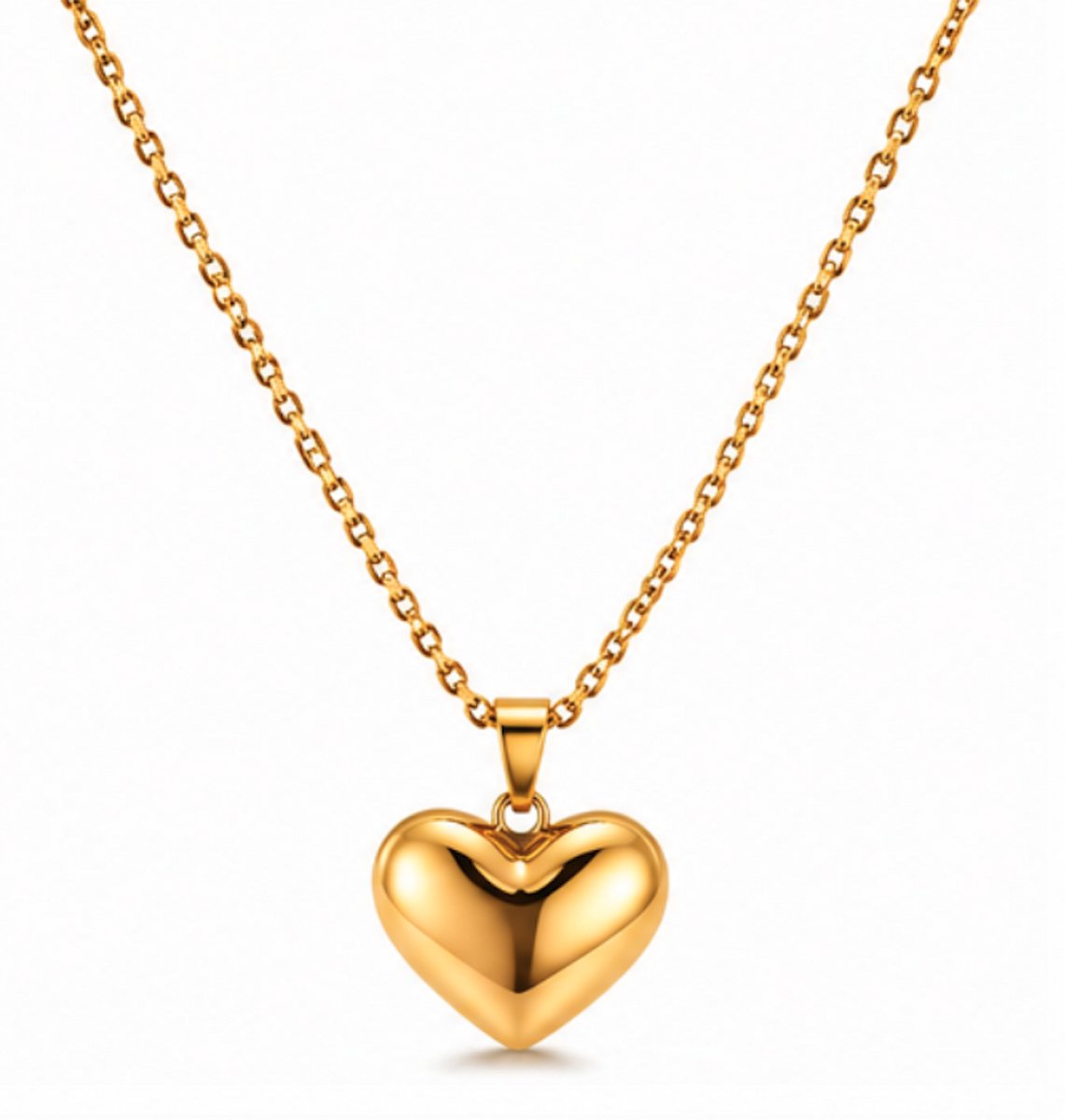 ketting Met hartje - verguld - Stijlvolle ketting - Goudkleurig - Roestvrijstalen -Cadeau Voor Vrouwen- cadeau -Valentijn - Liefde - Verrassing