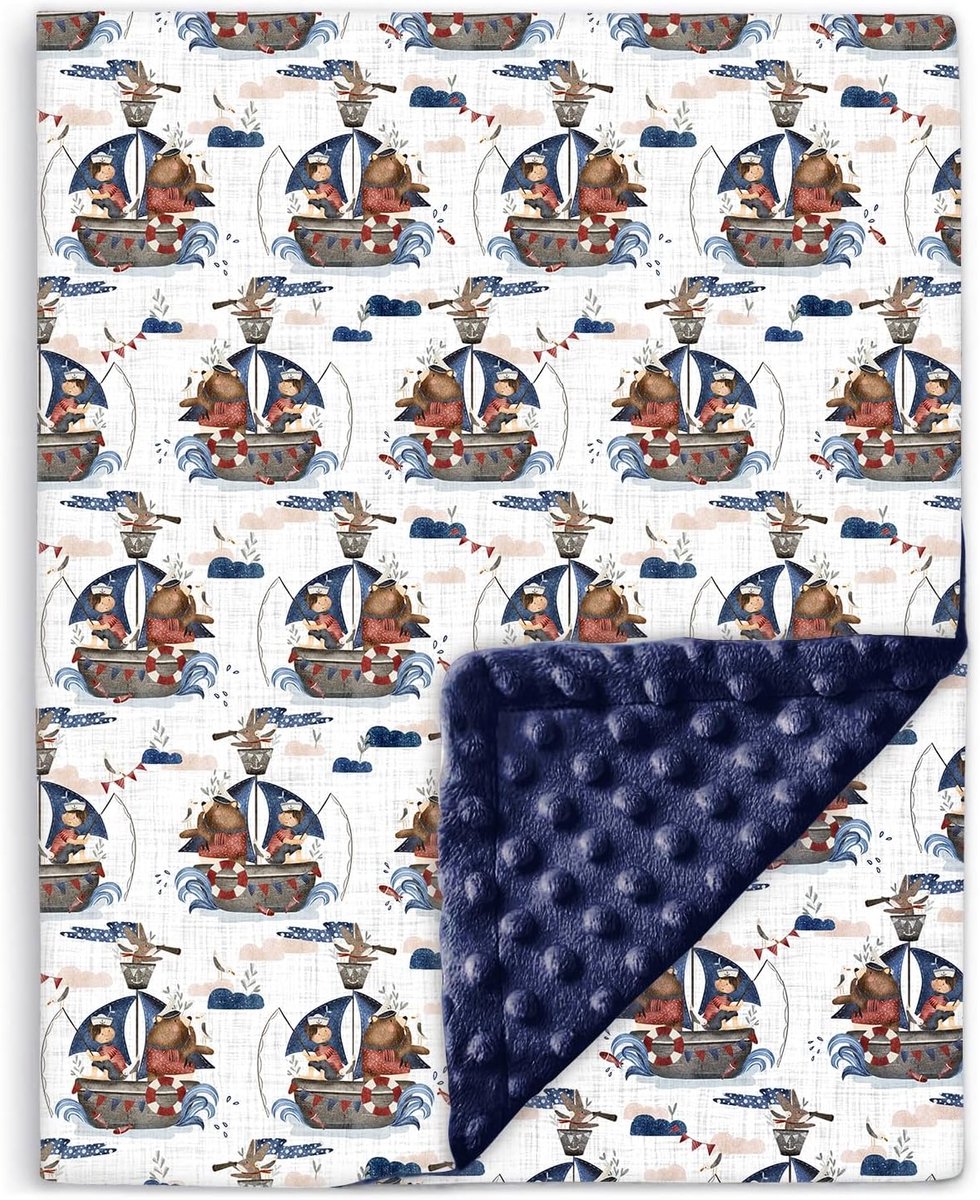 SnelShoppen - Baby Blanket 75x100 cm - Zachte Minky Katoen Oeko-Tex Crib Dekentje - Polyester Vulling - Baby Swaddle voor Kinderkamer - Bed Plaid voor