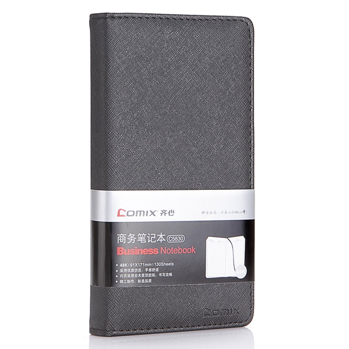 Notitieblok Comfort 91x171mm C5830, Zwart