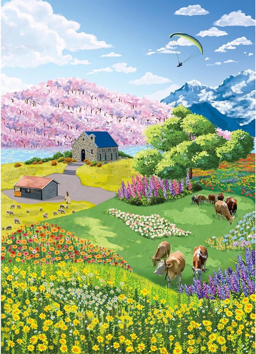 Puzzel 500 stukjes - De herder (zonder achterwand) | Matte oliedruk, oogvriendelijk en stofvrij met uitstekende grip voor uren puzzelplezier