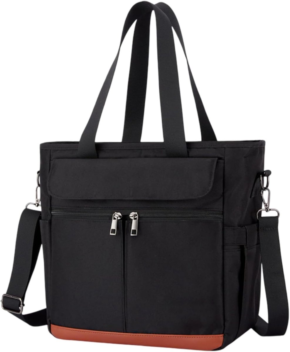 Lunchtas 16,2L met schouderriem - geïsoleerde koeltas met lekvrij ontwerp en ruim hoofdvak, voor werk, school, picknick en dagtrips - zwart